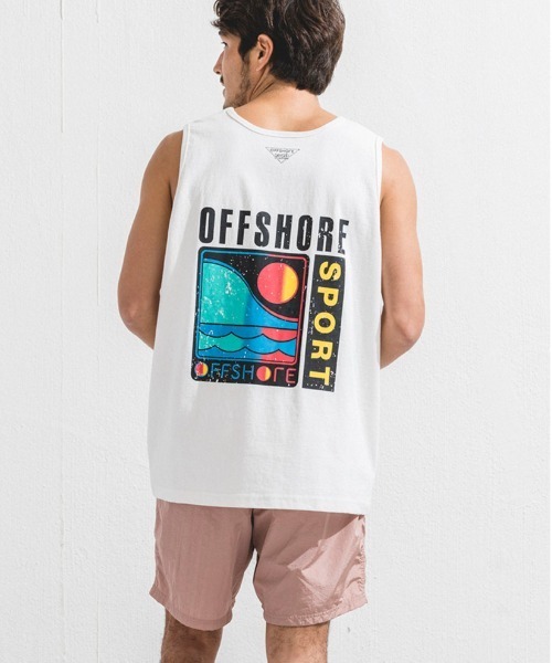 OFFSHORE(オフショア)の「DST SPORTSLOGO TANKTOP/デイスター スポーツロゴ タンクトップ(Tシャツ/カットソー・メンズ・ホワイト/チャコールグレー・M/L/XL/S)」の12枚目の写真