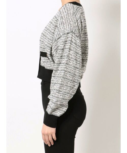 MERCURYDUO（マーキュリーデュオ）の「ニットツィードカーディガン（カーディガン/ボレロ・レディース・ブラック・FREE）」の8枚目の写真