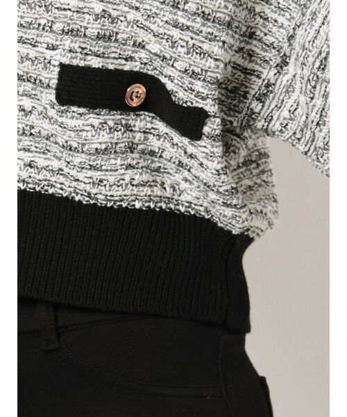 MERCURYDUO（マーキュリーデュオ）の「ニットツィードカーディガン（カーディガン/ボレロ・レディース・ブラック・FREE）」の13枚目の写真