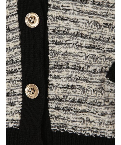 MERCURYDUO（マーキュリーデュオ）の「ニットツィードカーディガン（カーディガン/ボレロ・レディース・ブラック・FREE）」の15枚目の写真