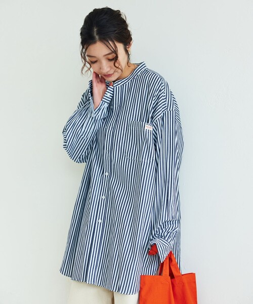 【限定展開】MACOBER × FREAK'S STORE/マコバー ストライプ シャツ チュニック/ブラウス(シャツ/ブラウス)|FREAK'S STORE(フリークスストア) 【限定展開】MACOBER × FREAK'S STORE/マコバー ストライプ シャツ チュニック/ブラウス(シャツ/ブラウス)|FREAK'S STORE(フリークスストア)