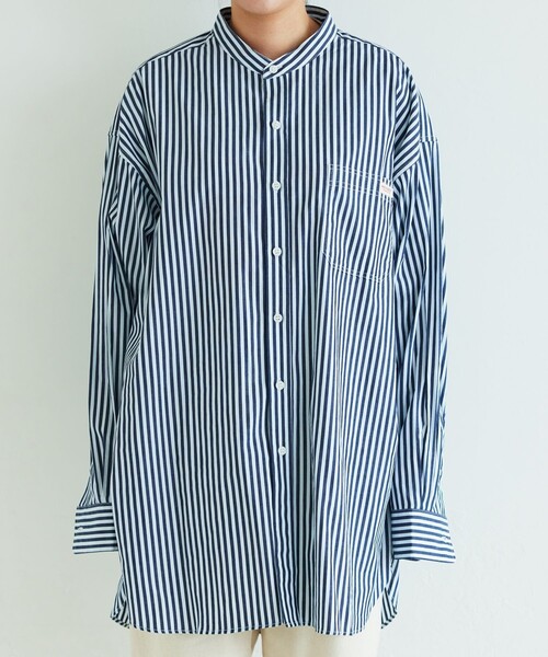 【限定展開】MACOBER × FREAK'S STORE/マコバー ストライプ シャツ チュニック/ブラウス(シャツ/ブラウス)|FREAK'S STORE(フリークスストア) 【限定展開】MACOBER × FREAK'S STORE/マコバー ストライプ シャツ チュニック/ブラウス(シャツ/ブラウス)|FREAK'S STORE(フリークスストア)