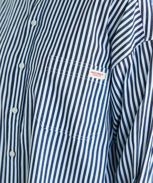【限定展開】MACOBER × FREAK'S STORE/マコバー ストライプ シャツ チュニック/ブラウス(シャツ/ブラウス)|FREAK'S STORE(フリークスストア) 【限定展開】MACOBER × FREAK'S STORE/マコバー ストライプ シャツ チュニック/ブラウス(シャツ/ブラウス)|FREAK'S STORE(フリークスストア)