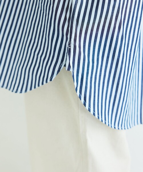 【限定展開】MACOBER × FREAK'S STORE/マコバー ストライプ シャツ チュニック/ブラウス(シャツ/ブラウス)|FREAK'S STORE(フリークスストア) 【限定展開】MACOBER × FREAK'S STORE/マコバー ストライプ シャツ チュニック/ブラウス(シャツ/ブラウス)|FREAK'S STORE(フリークスストア)