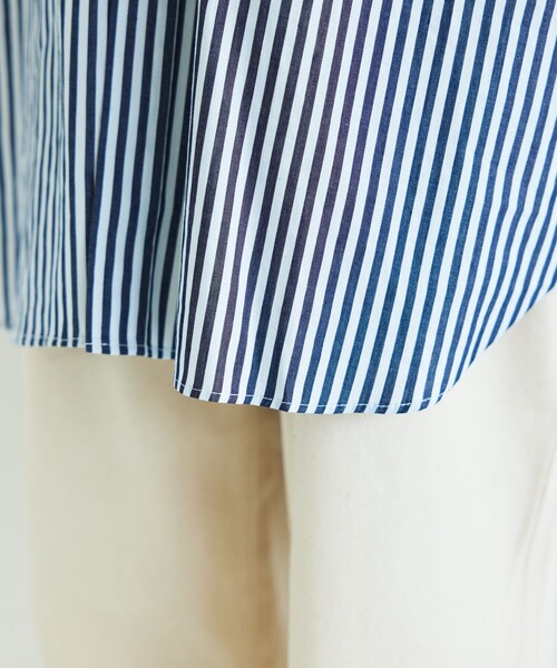 【限定展開】MACOBER × FREAK'S STORE/マコバー ストライプ シャツ チュニック/ブラウス(シャツ/ブラウス)|FREAK'S STORE(フリークスストア) 【限定展開】MACOBER × FREAK'S STORE/マコバー ストライプ シャツ チュニック/ブラウス(シャツ/ブラウス)|FREAK'S STORE(フリークスストア)