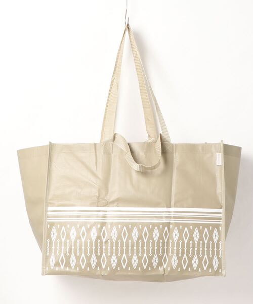 チャイハネ（チャイハネ）の「【チャイハネ】ノマディビニールバッグ（エコバッグ/サブバッグ・レディース・ベージュ/カーキ/ターコイズブルー/ワイン・FREE）」の2枚目の写真