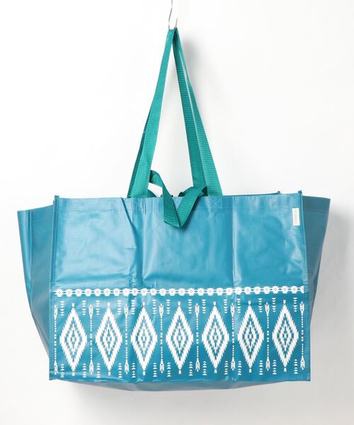 チャイハネ（チャイハネ）の「【チャイハネ】ノマディビニールバッグ（エコバッグ/サブバッグ・レディース・ベージュ/カーキ/ターコイズブルー/ワイン・FREE）」の3枚目の写真