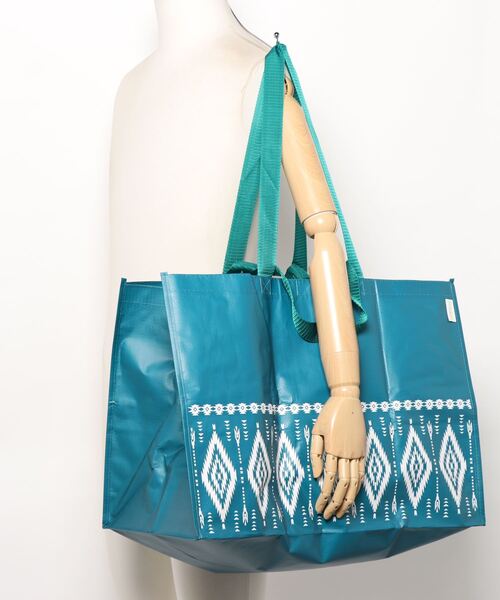 チャイハネ（チャイハネ）の「【チャイハネ】ノマディビニールバッグ（エコバッグ/サブバッグ・レディース・ベージュ/カーキ/ターコイズブルー/ワイン・FREE）」の15枚目の写真