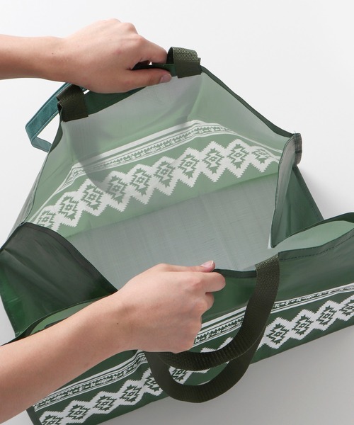 チャイハネ（チャイハネ）の「【チャイハネ】ノマディビニールバッグ（エコバッグ/サブバッグ・レディース・ベージュ/カーキ/ターコイズブルー/ワイン・FREE）」の16枚目の写真