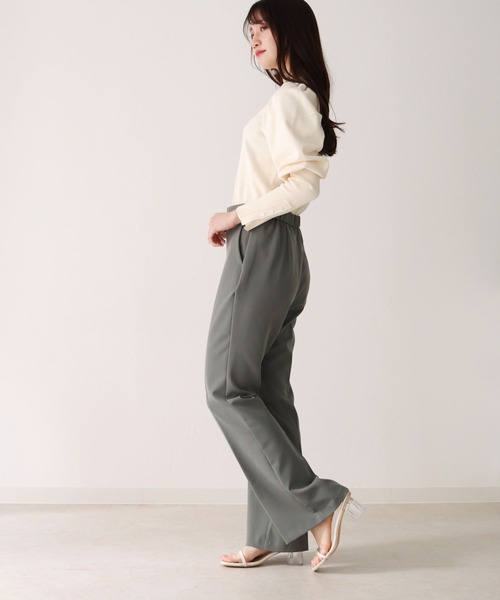 HER CLOSET（ハークローゼット）の「【twenty three】ボタンデザインパフスリーブニットカーディガン（カーディガン/ボレロ・レディース・アイボリー/ブラック/モカ/ミント・FREE）」の10枚目の写真