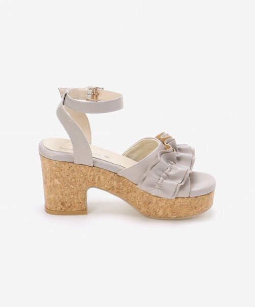 MAJESTIC LEGON（マジェスティックレゴン）の「フカフカフリルサンダル（サンダル・レディース・アイボリー/ライトグレー/グレイッシュベージュ/ブラック・LARGE/X-LARGE/SMALL/MEDIUM）」の16枚目の写真