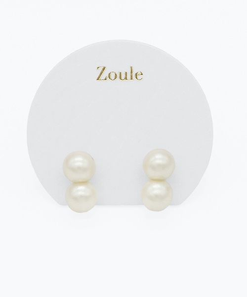 Zoule ゾーラ Double Pearl ニッケルフリー アレルギー対応 セラミックポスト 2粒パールピアス ピアス 両耳用 Zoule ゾーラ のファッション通販 Zozotown