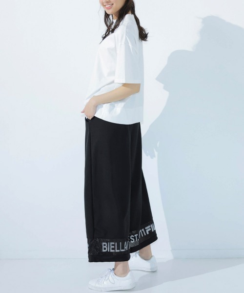 FILA（フィラ）の「＜FILA/フィラ＞メッシュ切替ワイドパンツ（その他パンツ・レディース・ブラック/ダークブルー・M/L/LL）」の5枚目の写真
