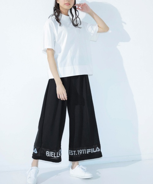 FILA（フィラ）の「＜FILA/フィラ＞メッシュ切替ワイドパンツ（その他パンツ・レディース・ブラック/ダークブルー・M/L/LL）」の6枚目の写真