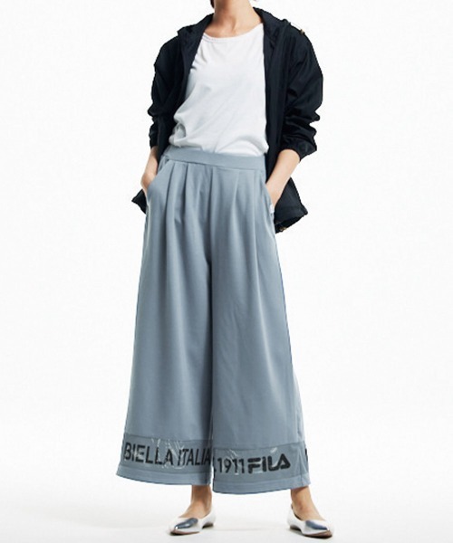 FILA（フィラ）の「＜FILA/フィラ＞メッシュ切替ワイドパンツ（その他パンツ・レディース・ブラック/ダークブルー・M/L/LL）」の7枚目の写真