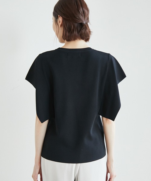 ROPE' PICNIC(ロペピクニック)の「Beauty knit/フレア袖ニットプルオーバー(ニット/セーター・レディース・ブラック/ライトグレー/カーキ/ボルドー・38)」の6枚目の写真