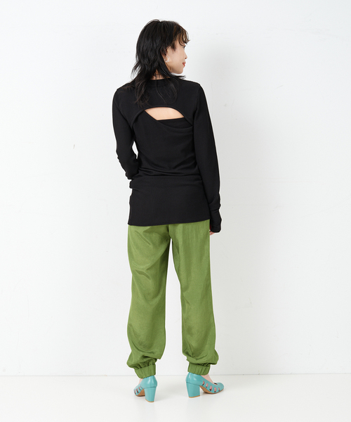 CITYSHOP（シティーショップ）の「DYED TAFFETA パンツ（その他パンツ・レディース・ブラック/ネイビー/グリーン・38/36）」の5枚目の写真