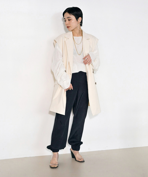 CITYSHOP（シティーショップ）の「DYED TAFFETA パンツ（その他パンツ・レディース・ブラック/ネイビー/グリーン・38/36）」の6枚目の写真