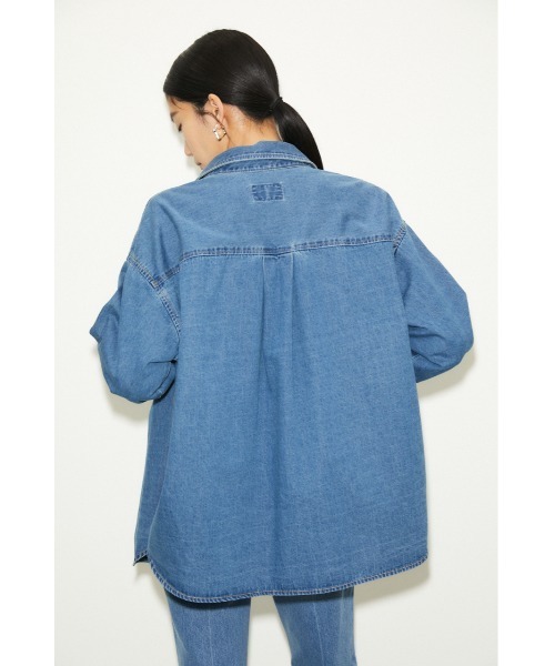 THROW by SLY（スローバイスライ）の「THROW OVER LOOSE SH オーバー ルーズ シャツ（シャツ/ブラウス・レディース・ブラック/ブルー・FREE）」の9枚目の写真