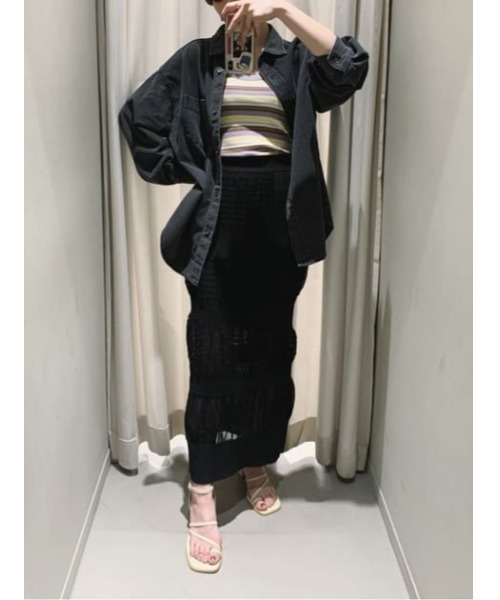 THROW by SLY（スローバイスライ）の「THROW OVER LOOSE SH オーバー ルーズ シャツ（シャツ/ブラウス・レディース・ブラック/ブルー・FREE）」の15枚目の写真