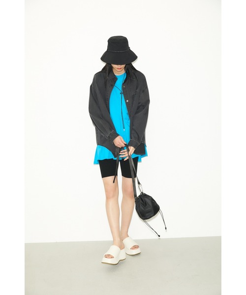 THROW by SLY（スローバイスライ）の「THROW OVER LOOSE SH オーバー ルーズ シャツ（シャツ/ブラウス・レディース・ブラック/ブルー・FREE）」の20枚目の写真