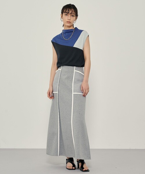 CITY TOKYO（シティトウキョウ）の「シアーポケフレアースカート（スカート・レディース・ブルー/ブラック/グレー・1/2）」の4枚目の写真