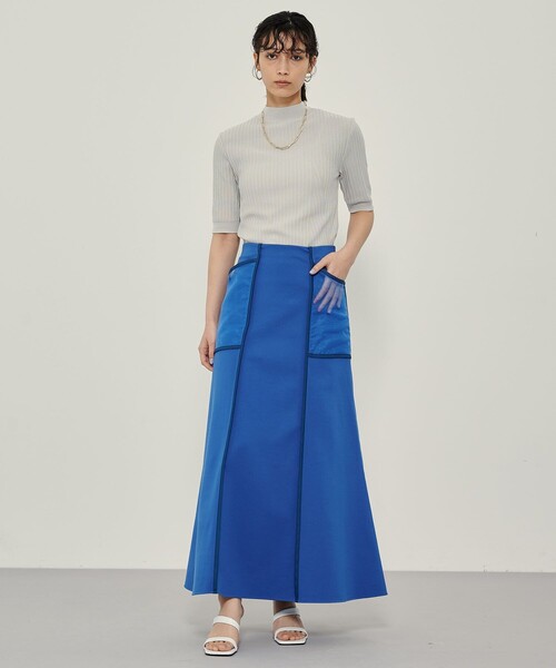 CITY TOKYO（シティトウキョウ）の「シアーポケフレアースカート（スカート・レディース・ブルー/ブラック/グレー・1/2）」の8枚目の写真