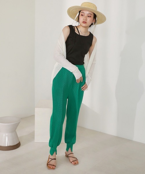 Bab（バブ）の「アシメデザインタンクトップ（タンクトップ・レディース・オレンジ/ブルー/ベージュ/ブラック・FREE）」の7枚目の写真