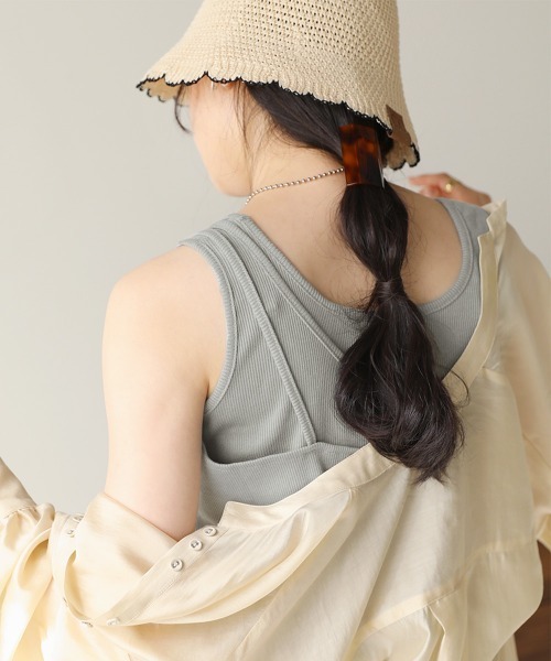 Bab（バブ）の「アシメデザインタンクトップ（タンクトップ・レディース・オレンジ/ブルー/ベージュ/ブラック・FREE）」の17枚目の写真