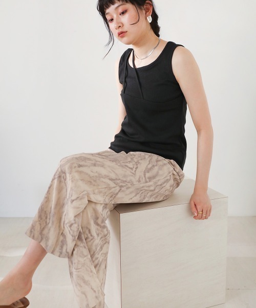 Bab（バブ）の「アシメデザインタンクトップ（タンクトップ・レディース・オレンジ/ブルー/ベージュ/ブラック・FREE）」の19枚目の写真