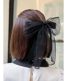 ダブルリボンヘアカフ