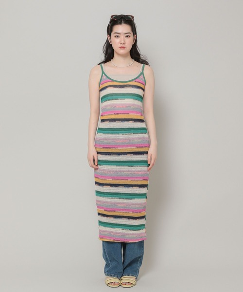 ALAND（エーランド）の「3.3Field Trip／ボーダーワンピース 2295120（ワンピース・レディース・グリーン/オレンジ・FREE）」の7枚目の写真