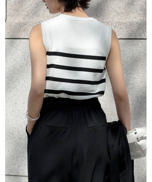 Re:EDIT（リエディ）の「ノースリーブサマーニットトップス（ニット/セーター・レディース・ピンク/ブルー/ブラック/グリーン/ホワイト/オレンジ/ベージュ/イエロー/ホワイト系その他/キャメル・MEDIUM/LARGE）」の21枚目の写真