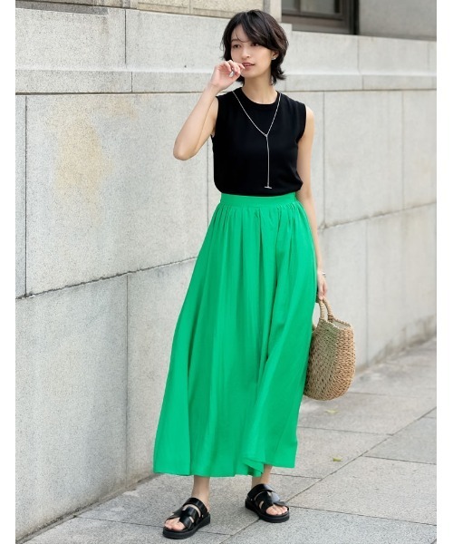 Re:EDIT（リエディ）の「ノースリーブサマーニットトップス（ニット/セーター・レディース・ピンク/ブルー/ブラック/グリーン/ホワイト/オレンジ/ベージュ/イエロー/ホワイト系その他/キャメル・MEDIUM/LARGE）」の11枚目の写真