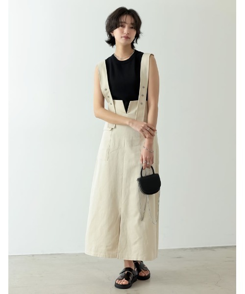 Re:EDIT（リエディ）の「ノースリーブサマーニットトップス（ニット/セーター・レディース・ピンク/ブルー/ブラック/グリーン/ホワイト/オレンジ/ベージュ/イエロー/ホワイト系その他/キャメル・MEDIUM/LARGE）」の14枚目の写真