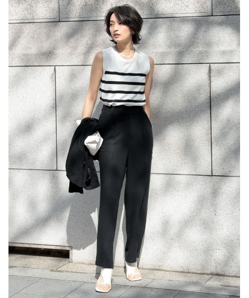 Re:EDIT（リエディ）の「ノースリーブサマーニットトップス（ニット/セーター・レディース・ピンク/ブルー/ブラック/グリーン/ホワイト/オレンジ/ベージュ/イエロー/ホワイト系その他/キャメル・MEDIUM/LARGE）」の19枚目の写真