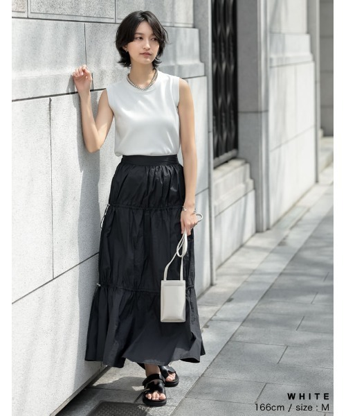 Re:EDIT（リエディ）の「ノースリーブサマーニットトップス（ニット/セーター・レディース・ピンク/ブルー/ブラック/グリーン/ホワイト/オレンジ/ベージュ/イエロー/ホワイト系その他/キャメル・MEDIUM/LARGE）」の12枚目の写真