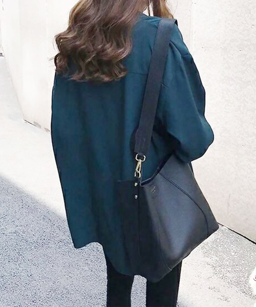 Amulet（アミュレット）の「長袖タックトップス（シャツ/ブラウス・レディース・ホワイト/ネイビー/グリーン・M/L/XL）」の7枚目の写真