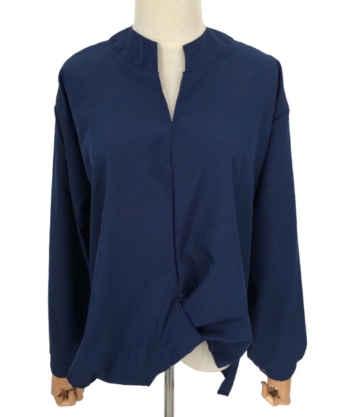 Amulet（アミュレット）の「長袖タックトップス（シャツ/ブラウス・レディース・ホワイト/ネイビー/グリーン・M/L/XL）」の11枚目の写真