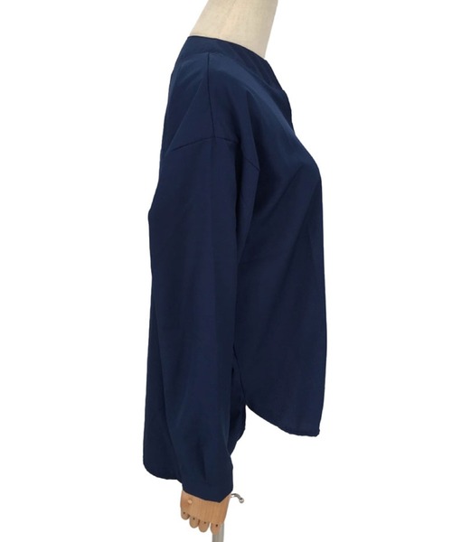 Amulet（アミュレット）の「長袖タックトップス（シャツ/ブラウス・レディース・ホワイト/ネイビー/グリーン・M/L/XL）」の12枚目の写真