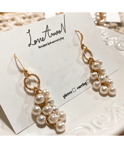 tone(トーン)の「【LoveAmooN】Muguet (MA)(ピアス(両耳用)・レディース・ゴールド・FREE)」の2枚目の写真
