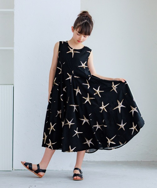 coca（coca）（コカ）の「キッズ 親子お揃いヒトデワンピース（ワンピース・キッズ・ブラック・110/130/120/100/140/150）」の5枚目の写真