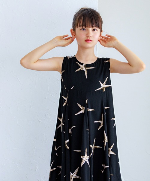 coca（coca）（コカ）の「キッズ 親子お揃いヒトデワンピース（ワンピース・キッズ・ブラック・110/130/120/100/140/150）」の6枚目の写真