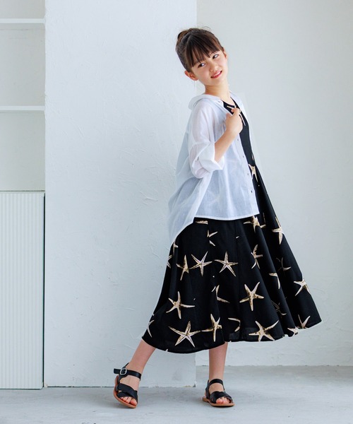 coca（coca）（コカ）の「キッズ 親子お揃いヒトデワンピース（ワンピース・キッズ・ブラック・110/130/120/100/140/150）」の8枚目の写真