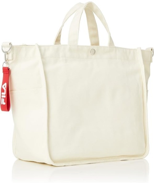 FILA（フィラ）の「FILA×PEANUTS/フィラ×ピーナッツ 2WAY バッグ スヌーピー 綿 キャンバス スナップ釦 ボタン トートバッグ ハンドバッグ ショルダートート（トートバッグ・レディース・ブラック/オフホワイト・FREE）」の19枚目の写真