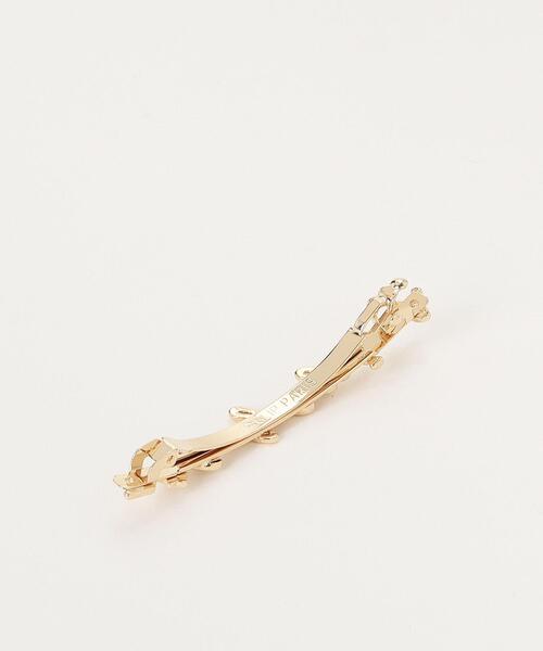 To b. by agnes b.（トゥービーバイアニエスベー）の「WT22 BARRETTE ロゴバレッタ（その他ヘアアクセサリー・レディース・ゴールド・FREE）」の2枚目の写真