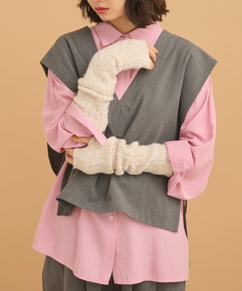 MERLOT（メルロー）の「カラービッグシャツ（シャツ/ブラウス・レディース・ホワイト/ピンク/イエロー/グリーン・FREE）」の4枚目の写真