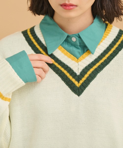 MERLOT（メルロー）の「カラービッグシャツ（シャツ/ブラウス・レディース・ホワイト/ピンク/イエロー/グリーン・FREE）」の3枚目の写真