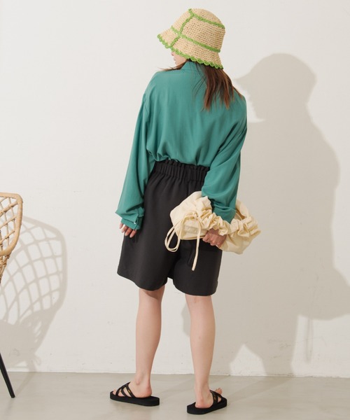 MERLOT（メルロー）の「カラービッグシャツ（シャツ/ブラウス・レディース・ホワイト/ピンク/イエロー/グリーン・FREE）」の21枚目の写真