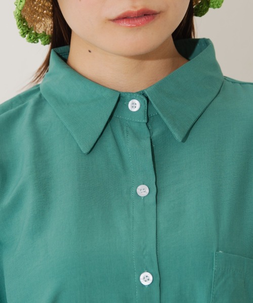 MERLOT（メルロー）の「カラービッグシャツ（シャツ/ブラウス・レディース・ホワイト/ピンク/イエロー/グリーン・FREE）」の16枚目の写真